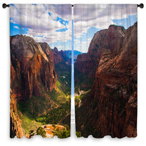 Great Landscape In Zion National Park,Utah,USA Window Curtains 51528440
