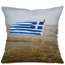 Greece Flag. Pillows 68075567