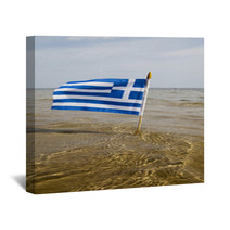 Greece Flag. Wall Art 68075567