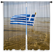 Greece Flag. Window Curtains 68075567