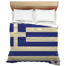 Greek Grunge Flag. Vector Illustration Bedding 68383539