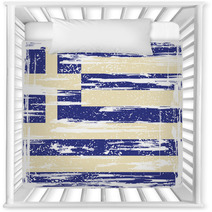 Greek Grunge Flag. Vector Illustration Nursery Decor 62941897