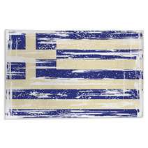Greek Grunge Flag. Vector Illustration Rugs 62941897