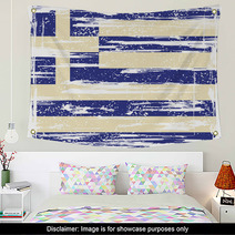 Greek Grunge Flag. Vector Illustration Wall Art 62941897