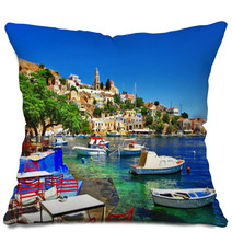 Greek Holidays. Symi Island Pillows 55428715