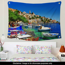 Greek Holidays. Symi Island Wall Art 55428715