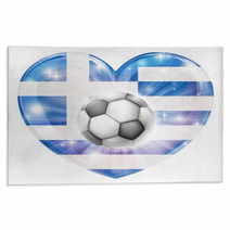 Greek Soccer Heart Flag Rugs 61898965