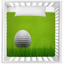 Green 3d Conceptual Grass Background With A White Golf Ball Nursery Decor 99112702