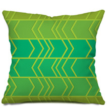 Green Abstract Seamless Pattern With Arrows Pillows 71830695
