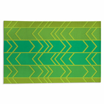 Green Abstract Seamless Pattern With Arrows Rugs 71830695