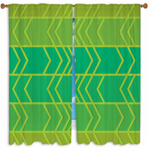 Green Abstract Seamless Pattern With Arrows Window Curtains 71830695