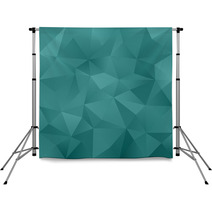 Green Blue Abstract Irregular Triangle Pattern Background Backdrops 66433983