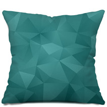 Green Blue Abstract Irregular Triangle Pattern Background Pillows 66433983