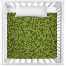 Green Camouflage With Spots Nursery Decor 65503422