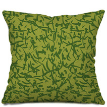 Green Camouflage With Spots Pillows 65503422
