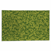 Green Camouflage With Spots Rugs 65503422