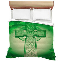 Green Celtic Cross Bedding 30088403