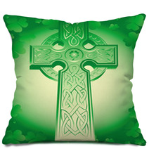 Green Celtic Cross Pillows 30088403
