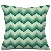 Green Chevron Pattern Pillows 71203820