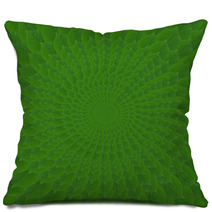 Green Circles From Leaves Pillows 71279572