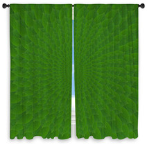 Green Circles From Leaves Window Curtains 71279572