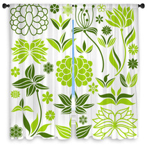 Green Collection Window Curtains 67313403