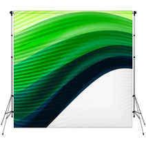 Green Eco Abstract Line Composition Backdrops 66186902