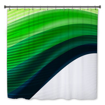 Green Eco Abstract Line Composition Bath Decor 66186902