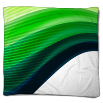 Green Eco Abstract Line Composition Blankets 66186902