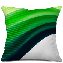 Green Eco Abstract Line Composition Pillows 66186902