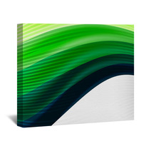 Green Eco Abstract Line Composition Wall Art 66186902