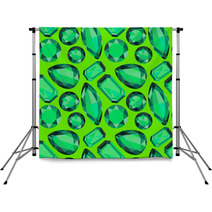 Green Emerald Seamless Pattern. EPS10. No Gradient, No Transpare Backdrops 63595645