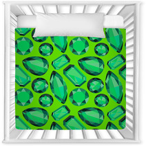 Green Emerald Seamless Pattern. EPS10. No Gradient, No Transpare Nursery Decor 63595645