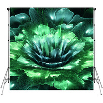 Green Futuristic Flower Backdrops 55366873