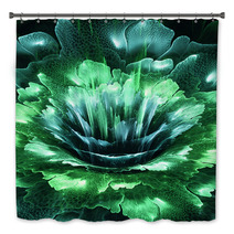 Green Futuristic Flower Bath Decor 55366873