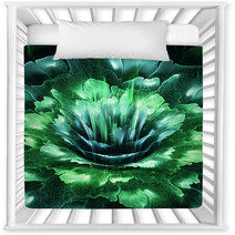 Green Futuristic Flower Nursery Decor 55366873