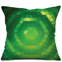 Green Grid Pattern Pillows 58016804