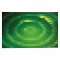 Green Grid Pattern Rugs 58016804
