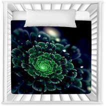 Green Light Fractal Flower, Digital Artwork Nursery Decor 61256073