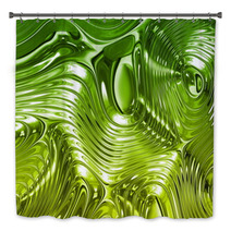 Green Liquid Metal Texture Bath Decor 17582569