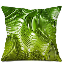 Green Liquid Metal Texture Pillows 17582569