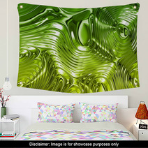Green Liquid Metal Texture Wall Art 17582569