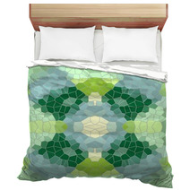 Green Mosaic Pattern Background Bedding 73015273