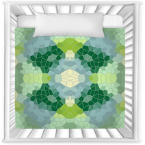 Green Mosaic Pattern Background Nursery Decor 73015273