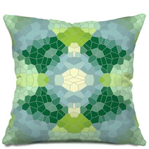 Green Mosaic Pattern Background Pillows 73015273