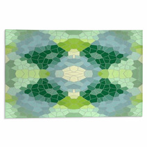 Green Mosaic Pattern Background Rugs 73015273
