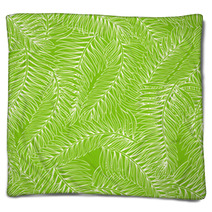 Green Palm Leaves Blankets 69279006