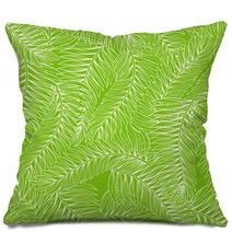 Green Palm Leaves Pillows 69279006