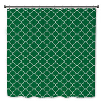 Green Quatrefoil Pattern Bath Decor 73167107