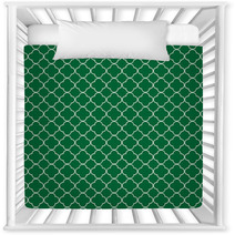 Green Quatrefoil Pattern Nursery Decor 73167107
